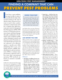 Finding a Pest Control Company - Central Contra Costa Sanitary