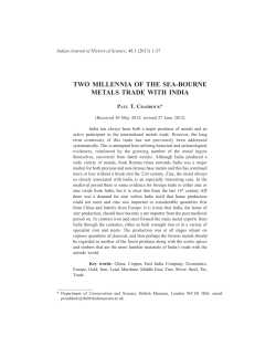 two millennia of the sea-bourne metals trade with india