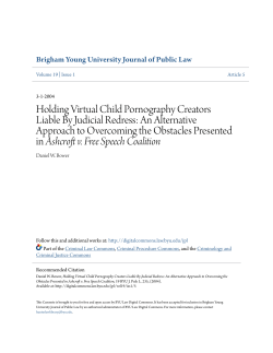 Holding Virtual Child Pornography Creators Liable By Judicial