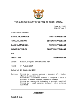 the supreme court of appeal of south africa