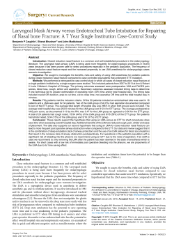 Laryngeal Mask Airway versus Endotracheal Tube Intubation for