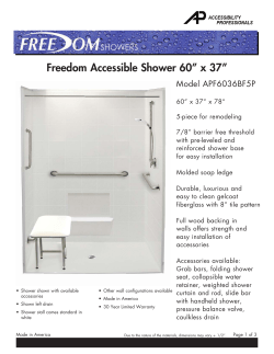 Freedom Five Piece Wheelchair Accessible Shower Information
