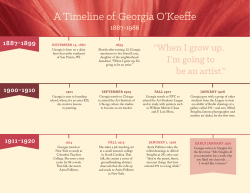 A Timeline of Georgia O`Keeffe