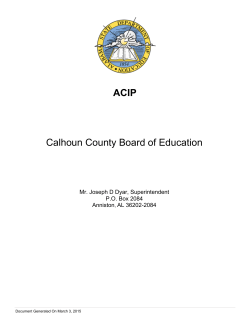 ACIP Calhoun County Board of Education