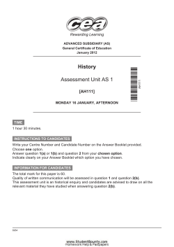 AS 1, Assessment Unit
