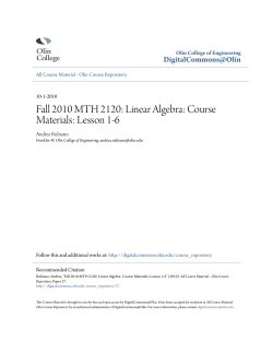Linear Algebra: Course Materials