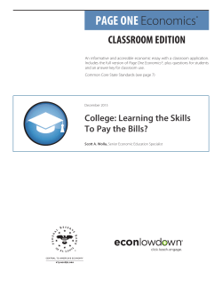 Classroom Edition - Federal Reserve Bank of St. Louis