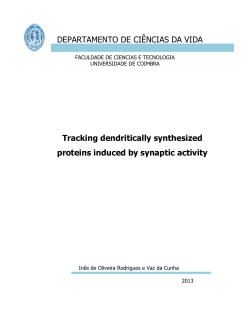 DEPARTAMENTO DE CI&Ecirc;NCIAS DA VIDA Tracking