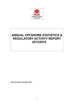 Annual Offshore Statistics and Regulatory Activity Report