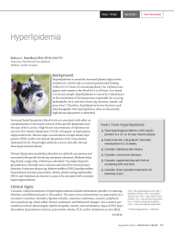 Hyperlipidemia - Clinician`s Brief