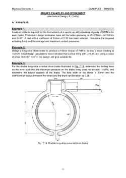 CLUTCHES EXAMPLES AND WORKSHEET