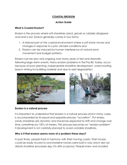 COASTAL EROSION Action Guide What is Coastal Erosion
