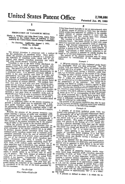 Production of vanadium metal