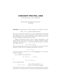 coincident spectral lines
