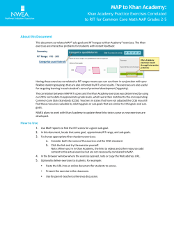 MAP Grades 2-5 to Khan Academy FEB2017