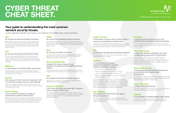 cyber threat cheat sheet.