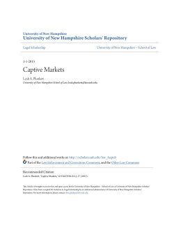 Captive Markets - UNH Scholars` Repository