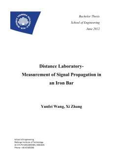 Measurement of Signal Propagation in an Iron Bar