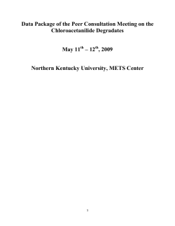 Acetanilide Degradates Toxicity