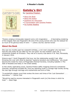 Reader`s Guide for Gatsby`s Girl published by Houghton