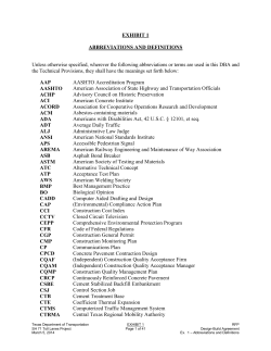 Abbreviations and Definitions
