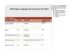 LMP English Language Arts Connection 2016-2017