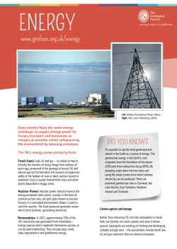 DID YOU KNOW? www.geolsoc.org.uk/energy