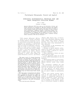 Psychological Monographs: General and Applied SEMANTIC