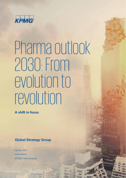 Pharma outlook 2030: From evolution to revolution