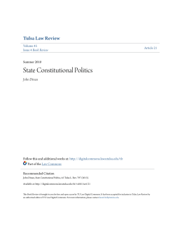 State Constitutional Politics