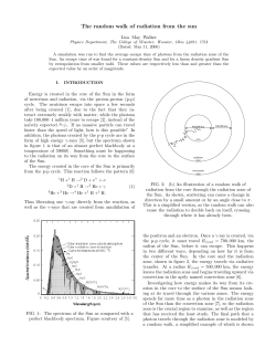 The random walk of radiation from the sun