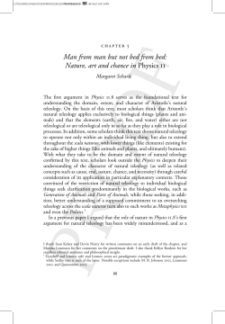 Man from man but not bed from bed: Nature, art and chance in