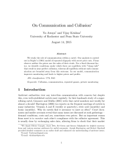 On Communication and Collusion