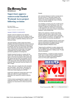 Supervisors approve controversial Stanford Weekend Acres project