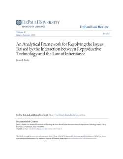An Analytical Framework for Resolving the Issues