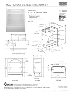 styla &trade; bathtub and shower specifications