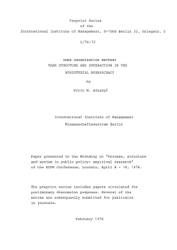 Preprint Series of the International Institute of