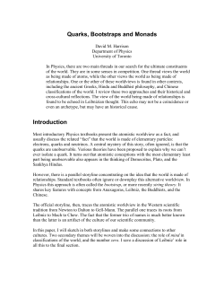 Quarks, Bootstraps and Monads - Upscale