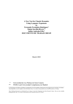 A New Test for Chaotic Dynamics Using Lyapunov Exponents by