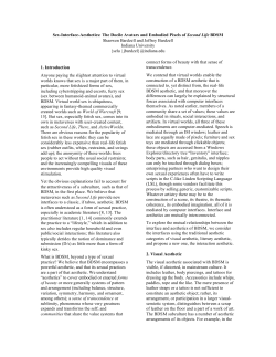 Sex-Interface-Aesthetics: The Docile Avatars and Embodied Pixels