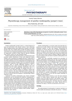 Physiotherapy management of patellar