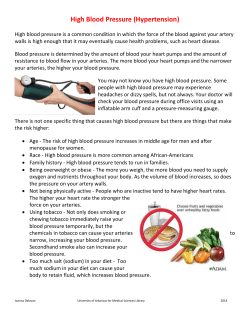 High Blood Pressure (Hypertension)