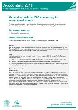 ES5 Accounting for non-current assets