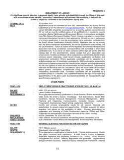 Labour - Department of Public Service and Administration