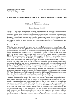 A UNIFIED VIEW OF LONG-PERIOD RANDOM NUMBER