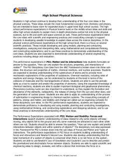 High School Physical Sciences