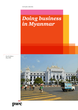 Doing business in Myanmar
