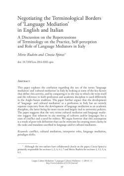 Negotiating the Terminological Borders of `Language