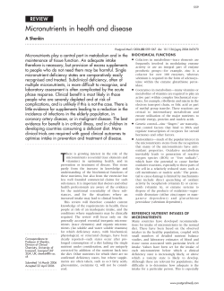 Micronutrients in health and disease