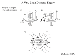 A Very Little Dynamo Theory